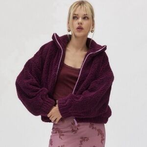 Kimchi Blue Plush Purple Women's Jacket